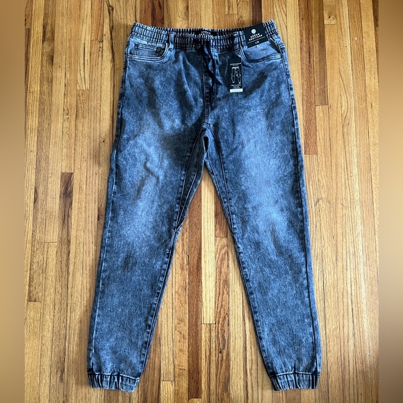 Men’s NWT Grey Denim Joggers - Picture 3 of 17